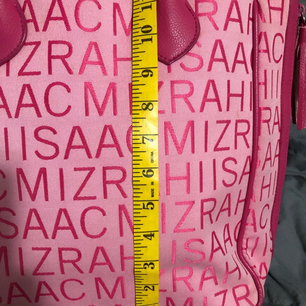 Isaac Mizrahi Barbie Pink Embroidered Letters Bag Purse Tote Adorable - Picture 8 of 9